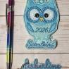 Ferberline Stickdatei Set Schuleule 2026   7x10cm