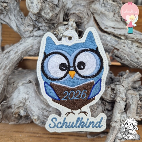 Ferberline Stickdatei Set Schuleule 2026   7x10cm