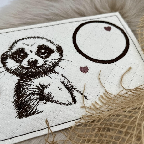 Ferberline Stickdatei Scribble Erdmännchen Carlo ab 9x10