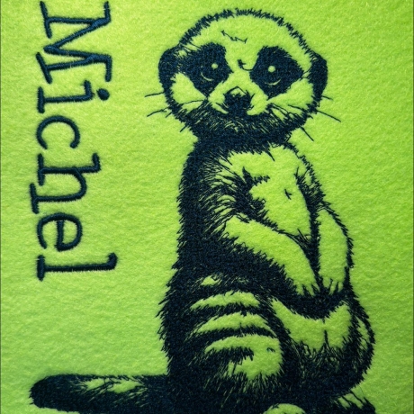 Ferberline Stickdatei Scribble Erdmännchen Carlo ab 9x10