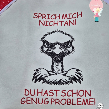 Ferberline Stickdatei Scribble Meckervogel ab 9x10