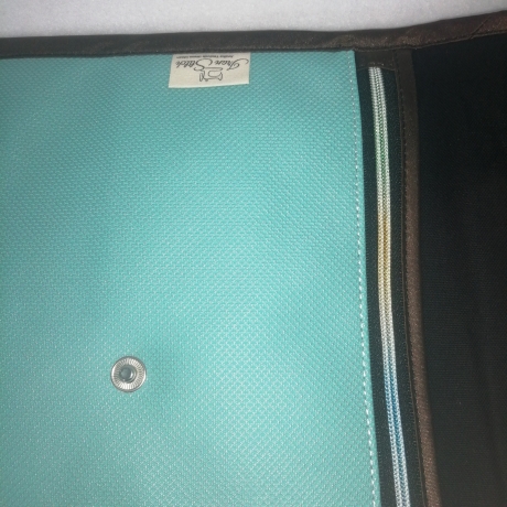 Handtasche Oversized Clutch grau Türkis  Unikat Satin Upcycling 