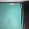 Handtasche Oversized Clutch grau Türkis  Unikat Satin Upcycling 