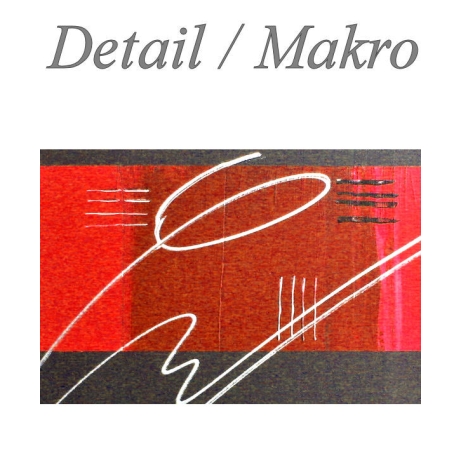 MK1 Art Bild Leinwand Abstrakt Kunst Malerei Acrylbild rot grau