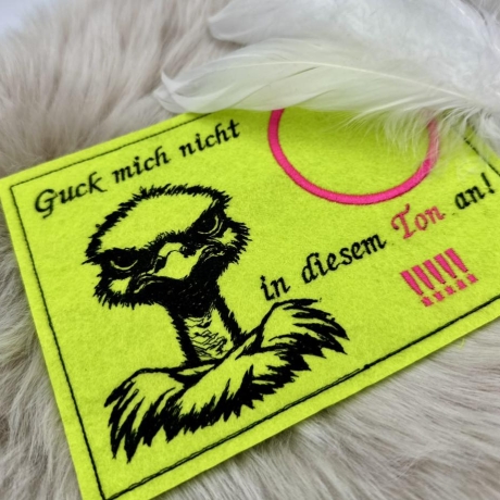 Ferberline Stickdatei Scribble Meckervogel ab 9x10