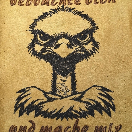 Ferberline Stickdatei Scribble Meckervogel ab 9x10