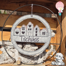 Ferberline Stickdatei Häuserkränze ab 13x13cm