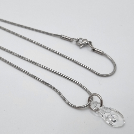 Kette Edelstahl mit Anhänger Infinity Crystal (644)