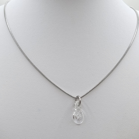 Kette Edelstahl mit Anhänger Infinity Crystal (644)