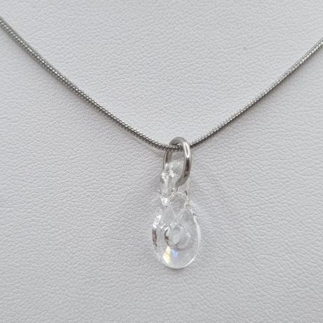 Kette Edelstahl mit Anhänger Infinity Crystal (644)