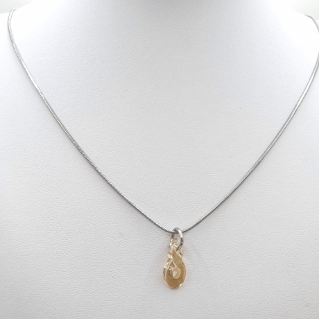 Kette Edelstahl mit Anhänger Infinity Crystal Golden Shadow (644)