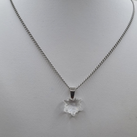 Kette Edelstahl mit Anhänger Edelweiss Crystal (644)