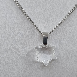 Kette Edelstahl mit Anhänger Edelweiss Crystal (644)