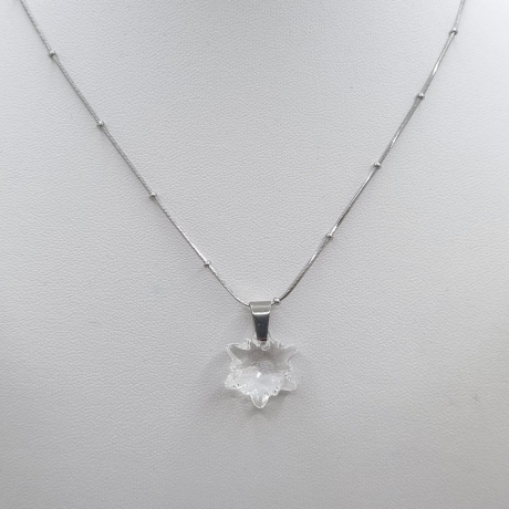 Kette Edelstahl mit Anhänger Edelweiss Crystal (644)