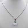 Kette Edelstahl mit Anhänger Barock Crystal AB (644)