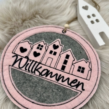 Ferberline Stickdatei Häuserkränze ab 13x13cm