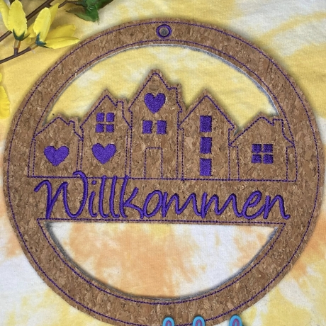 Ferberline Stickdatei Häuserkränze ab 13x13cm