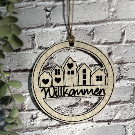 Ferberline Stickdatei Häuserkränze ab 13x13cm