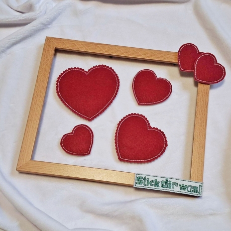 Quickie Herz Stickdatei Doodle Appli Deko stickdirwas