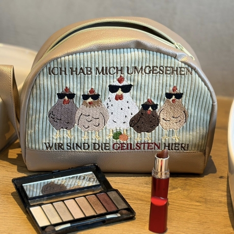 Verrückte Hühner -  Stickdatei bei Michis Textilatelier