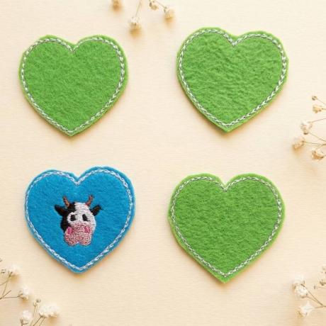 Quickie Herz Stickdatei Doodle Appli Deko stickdirwas