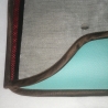 Handtasche Oversized Clutch grau Türkis  Unikat Satin Upcycling 