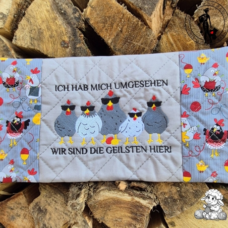 Verrückte Hühner -  Stickdatei bei Michis Textilatelier
