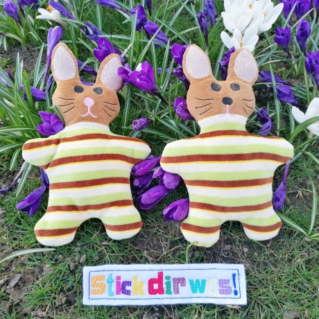 Hasenkissen Stickdatei 12x ITH Hase als Kissen Deko stickdirwas