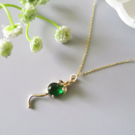 Halskette 925 Sterling Silber vergoldet mit einem Mäuschen 