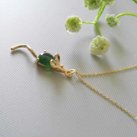 Halskette 925 Sterling Silber vergoldet mit einem Mäuschen 