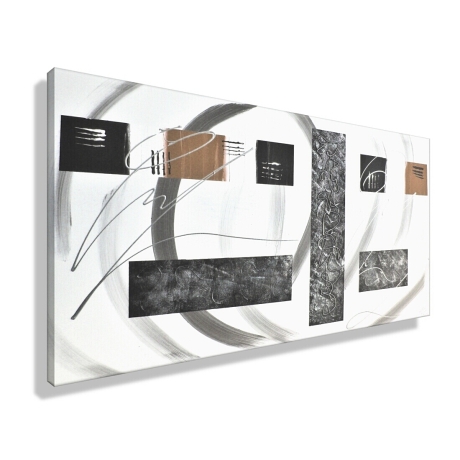 MK1 Art Bild Leinwand Abstrakt Kunst Malerei Acrylbild Braun