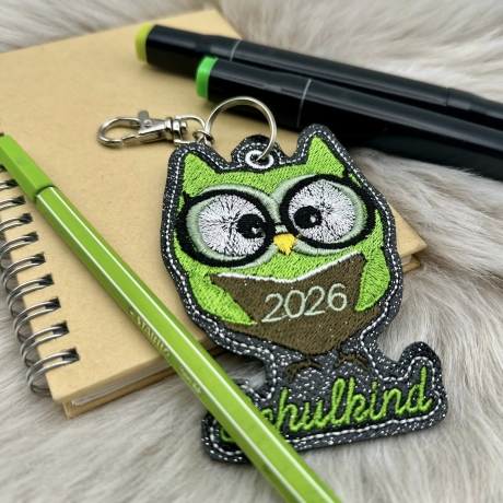 Ferberline Stickdatei Set Schuleule 2026   7x10cm