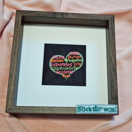 Geburtstagsherz Stickdatei Wortwolke Herz Geburtstag stickdirwas