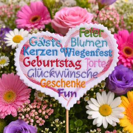 Geburtstagsherz Stickdatei Wortwolke Herz Geburtstag stickdirwas