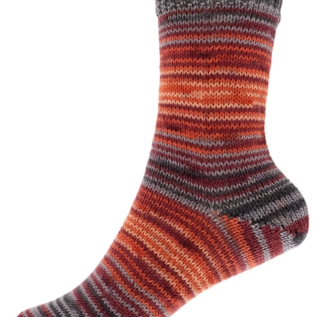 Fortissima color Linienspiel, 4-fädige Sockenwolle, Fb. 658 rot