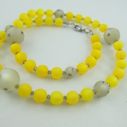 Kette Perlen Polaris Grau Gelb (659)