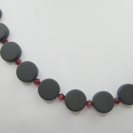 Kette Schwarz Rot Polaris Coins (660)