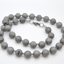 Kette Drusen - Achat Perlen Silber (669)