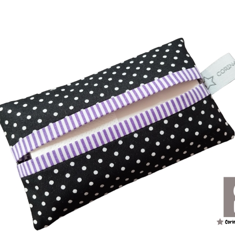TATÜTA Taschentüchertasche Pünktchen schwarz weiß 