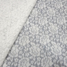 Stoff Stretch Spitzenstoff Blumenmuster off-white ecrú wollweiss