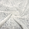 Stoff Stretch Spitzenstoff Blumenmuster off-white ecrú wollweiss