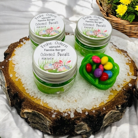 Lustiges Ostergeschenk: Osternest Bausatz zum naschen, Ostern 