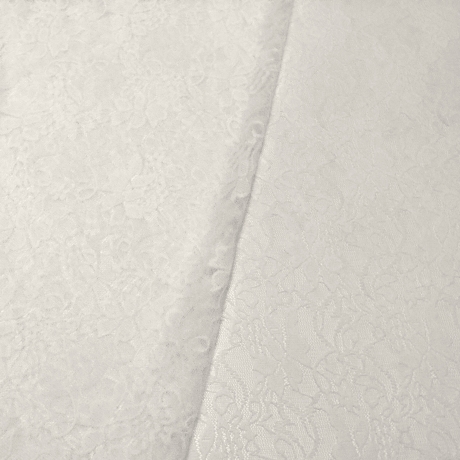Stoff Spitze Spitzenstoff Blumenmuster Ranken wollweiß off-white