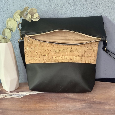 Tasche FoldOver mit Kork, Umhängetasche, Korktasche