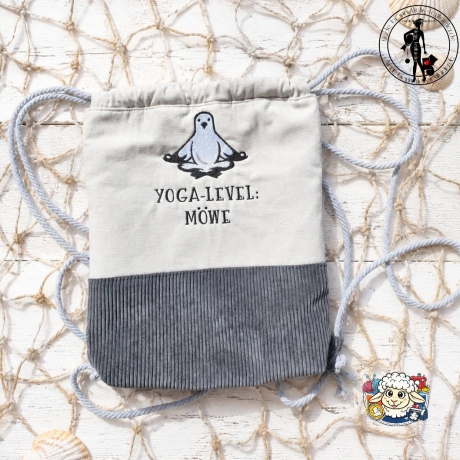 Yoga Möwen 12 Teilig  -  Stickdatei bei Michis Textilatelier