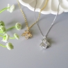 Halskette aus 925er Sterling Silber mit einer Biene in 3 D Design