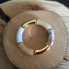Armband im Chunky-Style in Beige/Gold