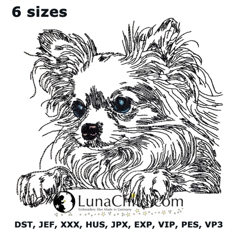 NEU Stickdatei Chihuahua Kim LIGHT Hund 