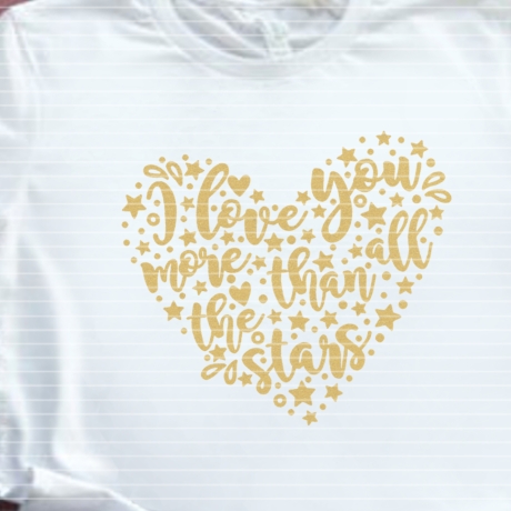 I love You more than stars Plotterdatei SVG DXF FCM