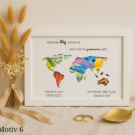 Hochzeitsgeschenk personalisiert Geldgeschenk Hochzeit Brautpaar 
